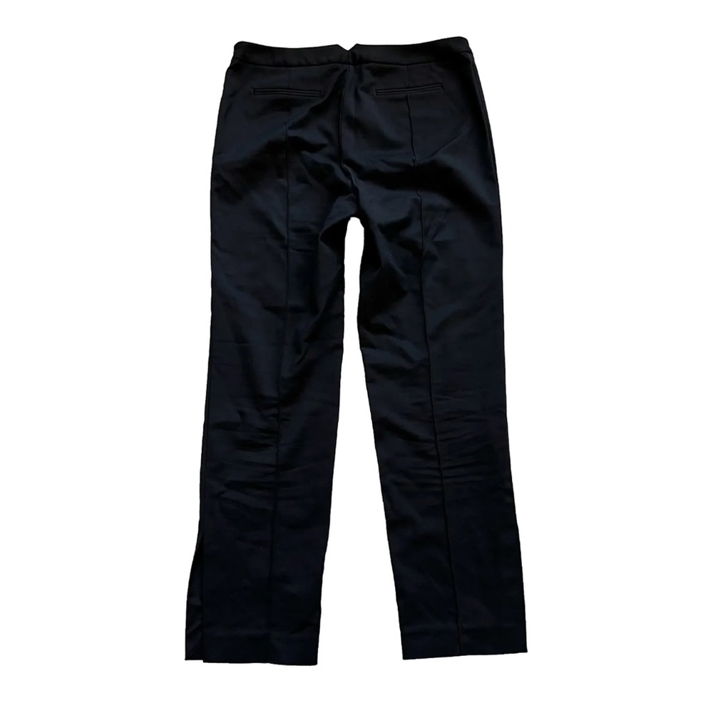 PARTOW BLACK PANTS W/ HEM SPLITS SIZE 12 MODERN CHIC MINIMALIST STYLISH - Picture 2 of 9